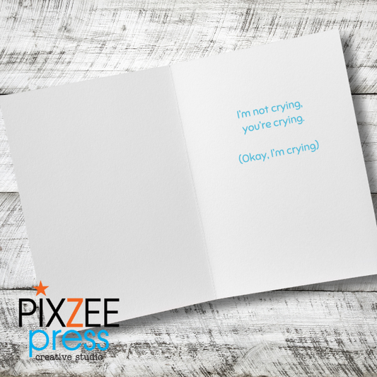 "Not Crying" - Thank You Card