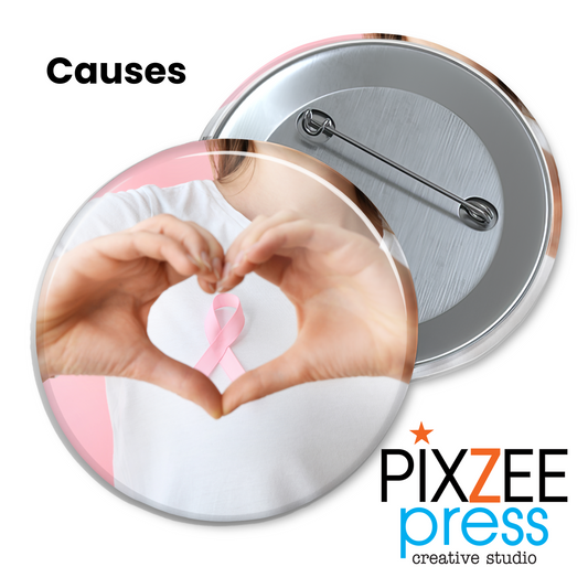 Set of (12) 3" Custom Round Pinback Buttons