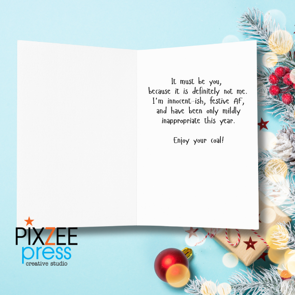 "Santa's Naughty List" - Holiday Greeting Card