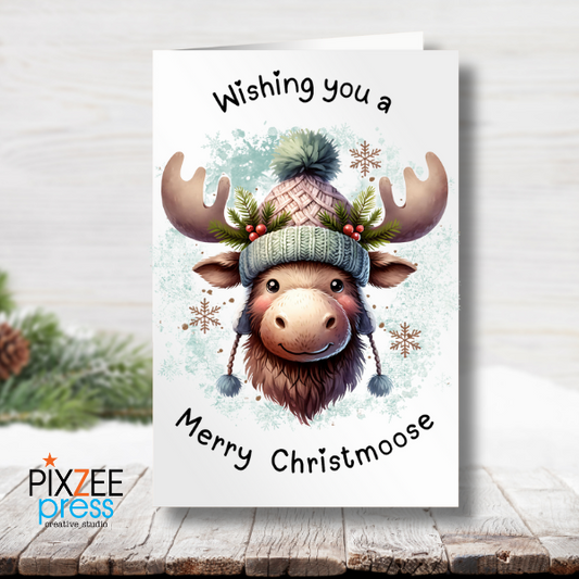 "Merry Christmoose" - Holiday Greeting Card