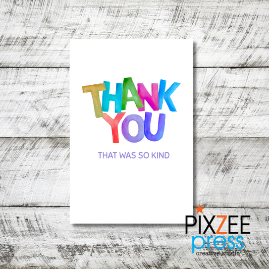 "Not Crying" - Thank You Card