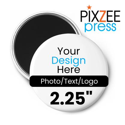Set of (12) 2.25" Custom Round Photo Magnets