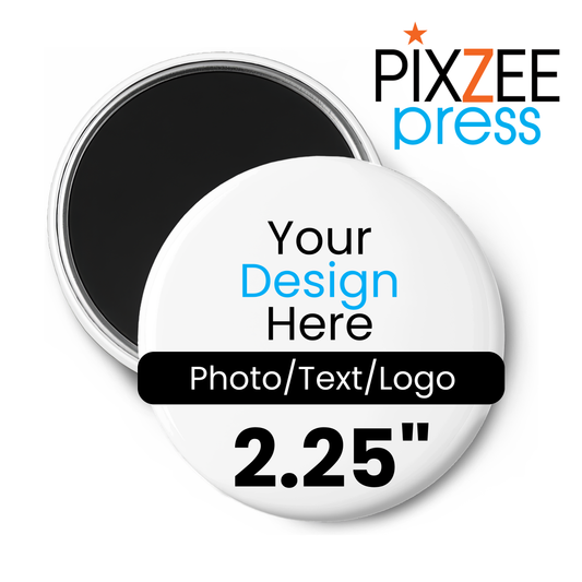 Set of (6) 2.25" Custom Round Photo Magnets