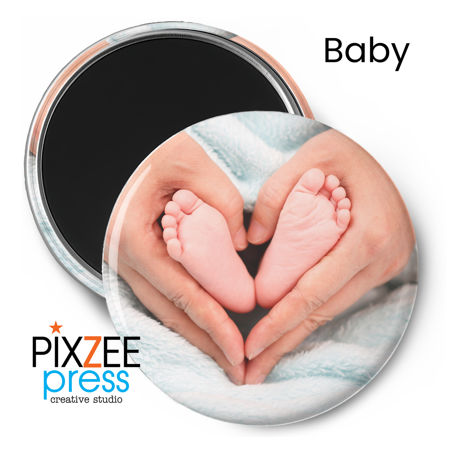 Set of (12) 2.25" Custom Round Photo Magnets