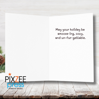 "Merry Christmoose" - Holiday Greeting Card