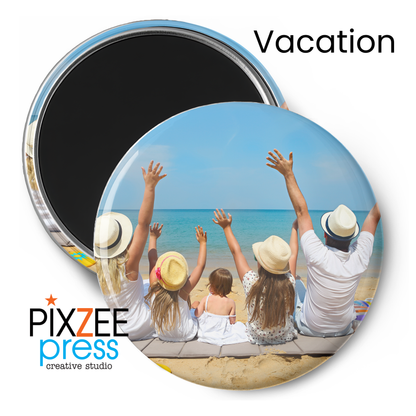 Set of (12) 2.25" Custom Round Photo Magnets
