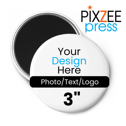 Set of (12) 3" Custom Round Magnets