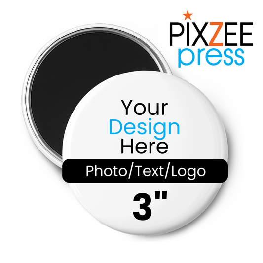 Set of (12) 3" Custom Round Magnets