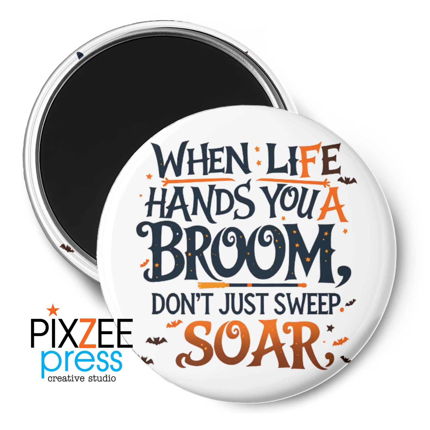 "Broom" - Novelty Halloween Magnet