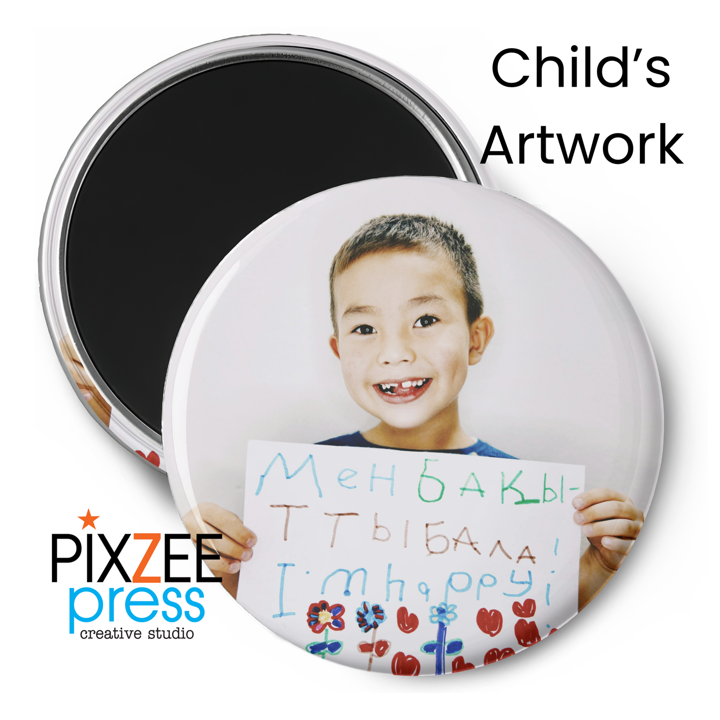 Set of (12) 2.25" Custom Round Photo Magnets