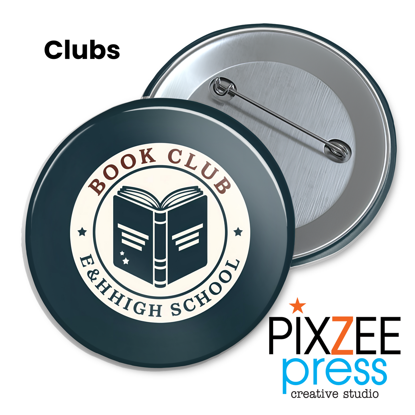 Set of (12) 3" Custom Round Pinback Buttons