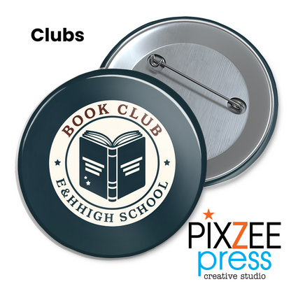 Set of (12) 3" Custom Round Pinback Buttons