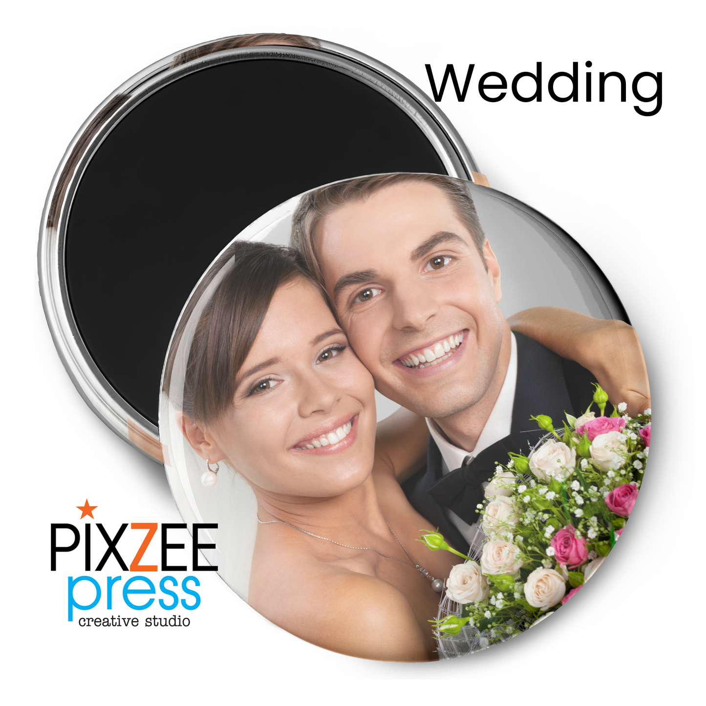 Set of (12) 2.25" Custom Round Photo Magnets
