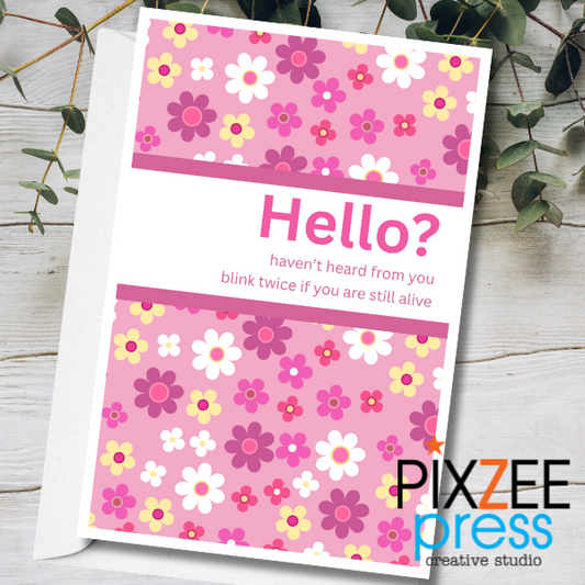 "Blink Twice" - Adult Humor Greeting Card