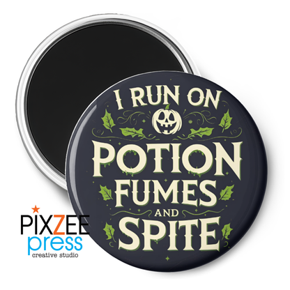 "Fumes and Spite" - Novelty Halloween Magnet