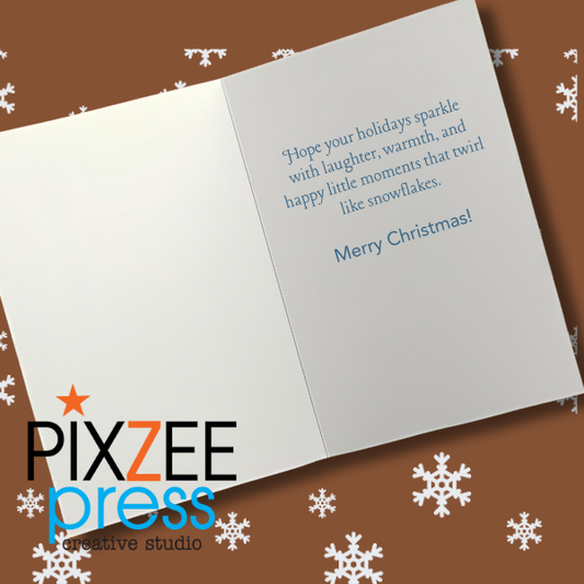 "Reindeer Gliding By" - Holiday Greeting Card