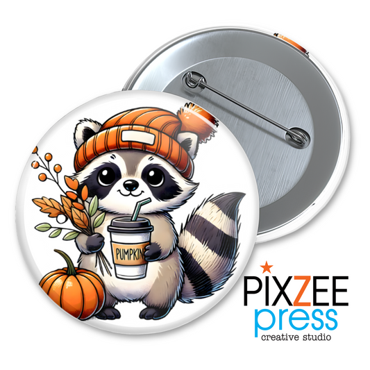 "Autumn Beans" - Novelty Pinback Button