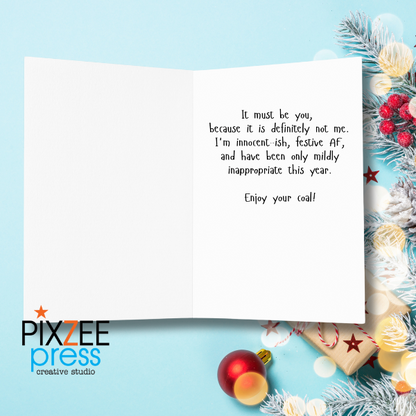 "Santa's Naughty List" - Holiday Greeting Card