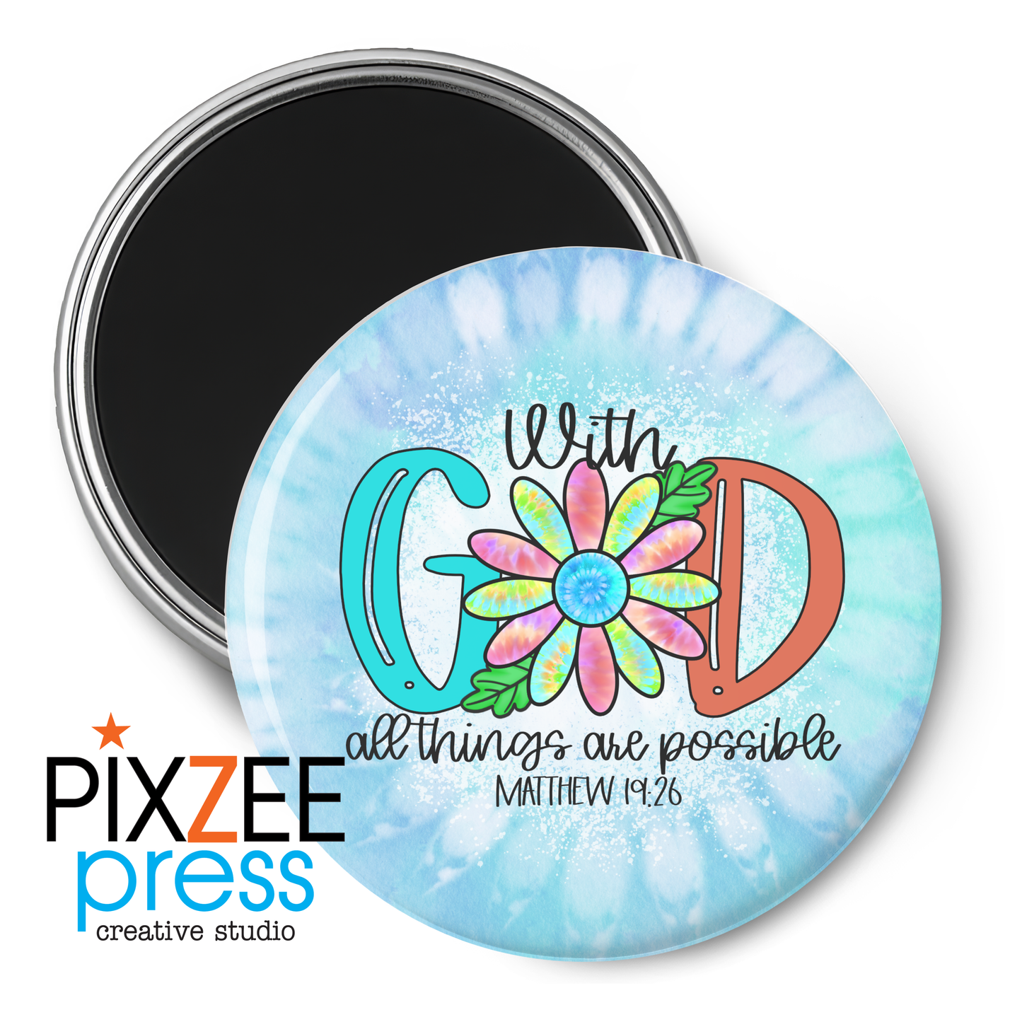 "With God" - Novelty Magnet